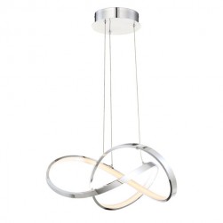 Contemporary Chrome Vornado LED Chandelier
