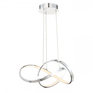 Contemporary Chrome Vornado LED Chandelier