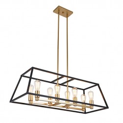 Modern Farmhouse Rectangular Pendant Light Fixture
