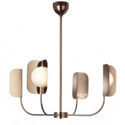 Contemporary Brushed Brass Chandelier Leaf