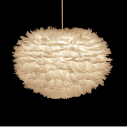 Modern White Feather Pendant light