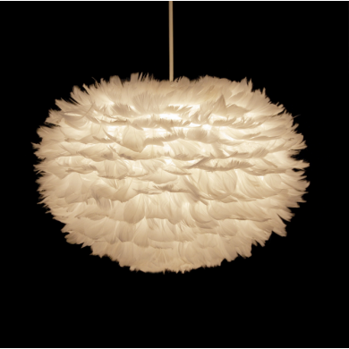 Modern White Feather Pendant light