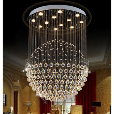 Crystal Chandelier Pendant Light Lustre For Hotel Lobby