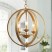 ‎Gold Orb Chandelier