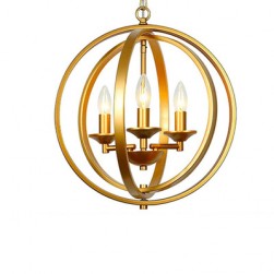 Orb Chandelier Modern Globe 3 Light Fixture
