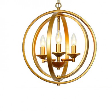 Orb Chandelier Modern Globe 3 Light Fixture