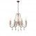 Wood bead chandelier