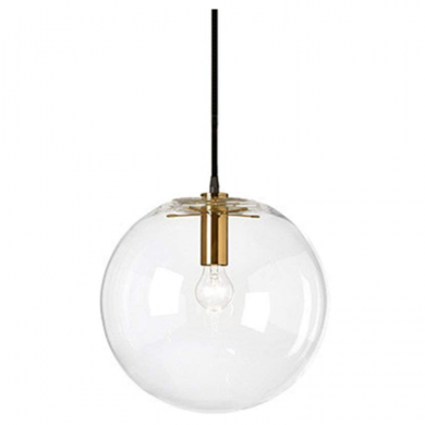 Spherical Clear Glass Pendant lights for kitchen island