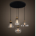 DIY Retro industrial Brass Gold Glass Hanging Pendant Light