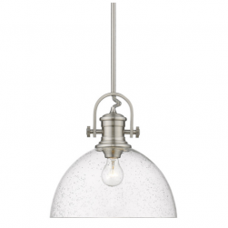 Seeded Glass Chrome Drop lights large glass pendant light