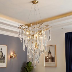 Contemporary Luxury Crytal Branching Bubble Chandelier