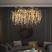 Gold Tree Branch Ceiling light Crystal Chandelier for Living Room