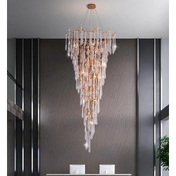 Modern Brass Crystal Gold Branch Chandelier light