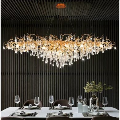 Modern Crystal Twig Chandelier Tree branch light fixtures