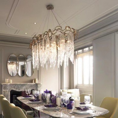 Modern Luxruy Crystal Droplet Tree Branch Chandelier for Living room