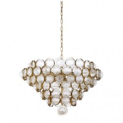Hospitality Antique brass chandelier with glass ball