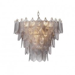 Modern classic tapered brushed brass chandelier lamp