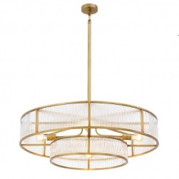 Wagon Wheel Brushed brass Art Deco Chandelier for Hotel