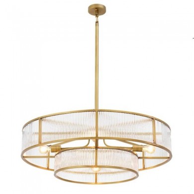 Wagon Wheel Brushed brass Art Deco Chandelier for Hotel