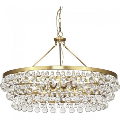 Waterdrop Bling Crystal Black and Brass chandelier Modern