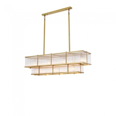 Art Deco Le Marais Antique vintage brass Chandelier