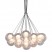 Bubble Ball Globe Brass and Glass Chandelier LED