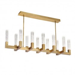 Square Rectangle Modern Forms Aged Brass Chandelier