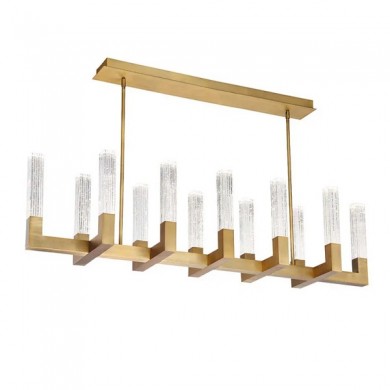 Square Rectangle Modern Forms Aged Brass Chandelier