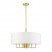 Contemporary Meridian Brass Pendant Chandelier Fabric Shade