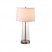 Clear Glass Side Table Lamp with USB Port