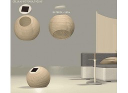 Inquiry BIG scale solar led light with rattan lamp