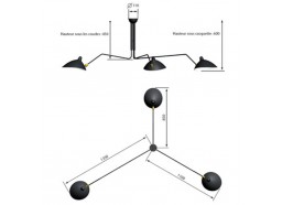 Light fixture Designers: Serge Mouille