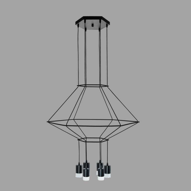 Wire flow Octagonal Pendant light